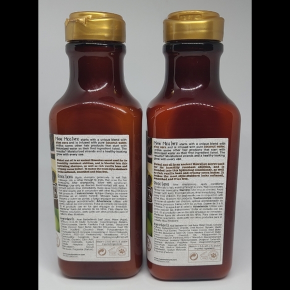 Maui Moisture Vanilla Bean Shampoo And Conditioner 2 Bottles 13 oz each. - Picture 3 of 6